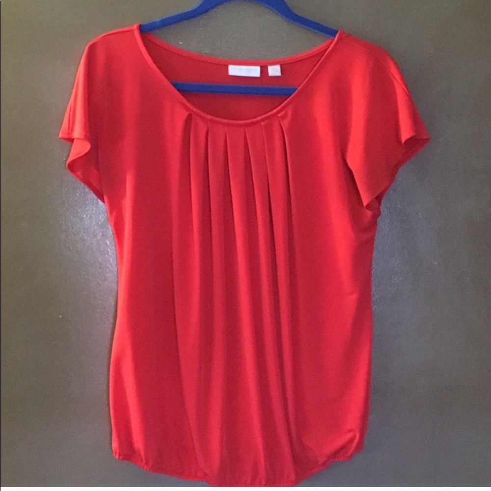 New York and Company Red Blouse Medium